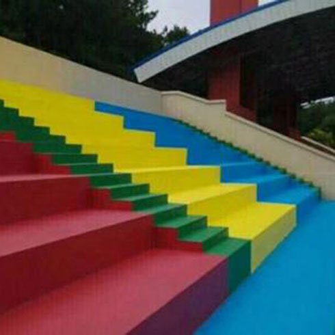 體育看臺噴涂聚脲涂料案例